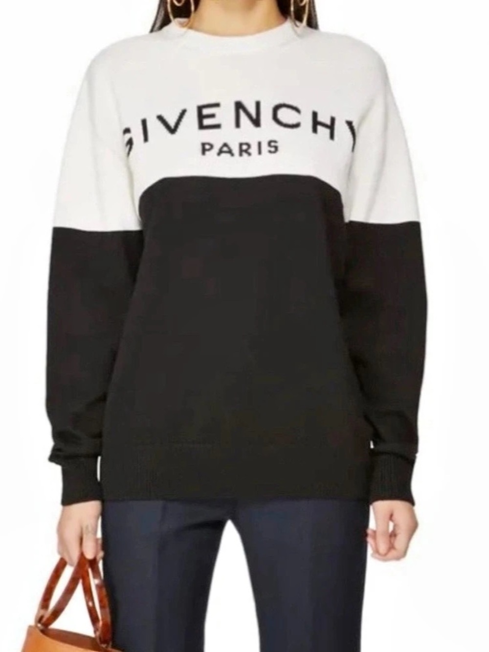Authentic Givenchy Cashmere Logo Colorblock Sweater